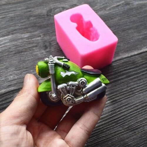 3D Motorcycle Silicone Mold Fondant Cake Decorating Tool Sugarcraft Chocolate Cakes Moulds Gum paste Cupcake Molds Bakeware