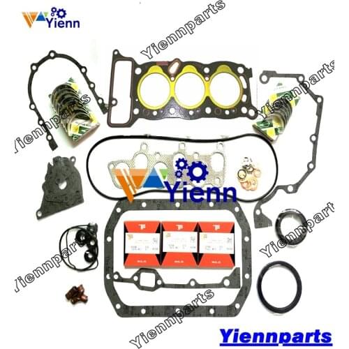 3KC1 Engine Overhaul Re-ring Kit For Isuzu Excavator Loader Tractor Forklift truck Engine Piston Piston Ring Set Bearing Set