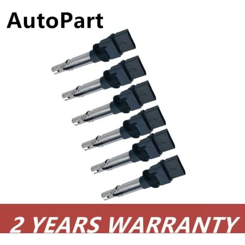 6PCS 022905100B Ignition Coil For VW Touareg Passat Golf Phaeton Audi A3 Q7 Porsche Cayenne UF-556 95560210103 022905715A 3.2L