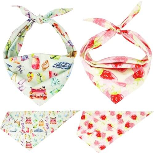 Strawberry Dog Bandana Reversible Bandana Tie on Bandana Dog Scarf Pet Dog Accessory for Gifts