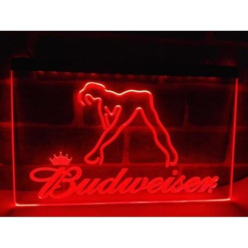 A133 Budweiser Exotic Dancer Stripper Bar Led Neon Light Sign