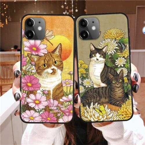 3D Emboss Cute Cat Case For iPhone 12 11 Pro Max Cases TPU Cover For iPhone 5 5S SE 2 2020 6 6S 7 8 Plus X XR XS Max Funda Coque