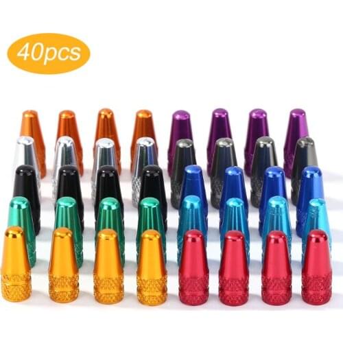 40pcs Bicycle Wheel Tire Covered Protector Road MTB French Tyre Dustproof Bike Presta Valve Cap Accessories