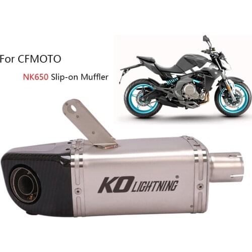 Slip-on Muffler for CFMOTO NK650 Motorcycle Exhaust Pipe Blow Escape Removable DB Killer Reserve Original Catalyst Carbon Fiber