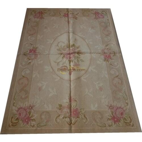 Handmade Carpet Carpets For Living Room Pattern Square Rug Aubusson Carpet Natural Sheep Wool