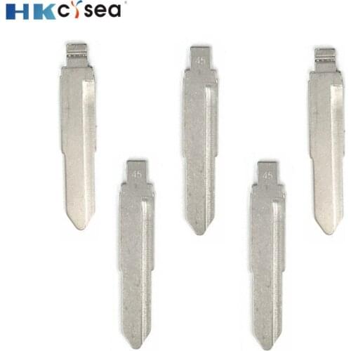 HKCYSEA KD#45 Metal Blank Uncut Flip KD Remote Key Blade Type #45 for Domestic Truck Minibus Car Key Remote Blade Replacement