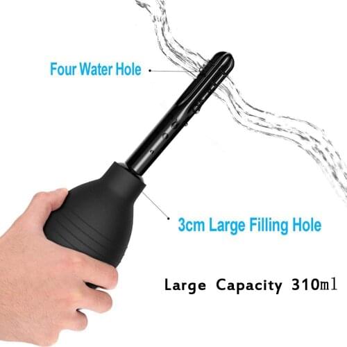 Enema Kit Bulb Anal Large Capacity Rubber Cleaning Silicone Nozzle Douche Bottle 310ml for Gay Anal Vaginal Woman ass cleaner