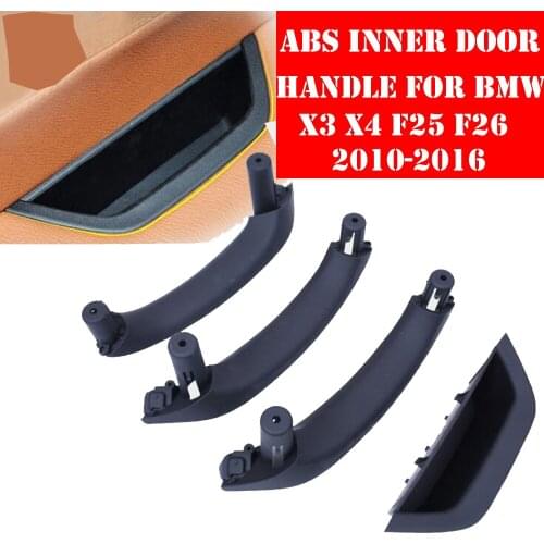 LHD RHD Beige Black Car Left Right Interior Door Handle Inner Door Panel Handle Pull Trim Cover For BMW X3 X4 F25 F26 2010-2017