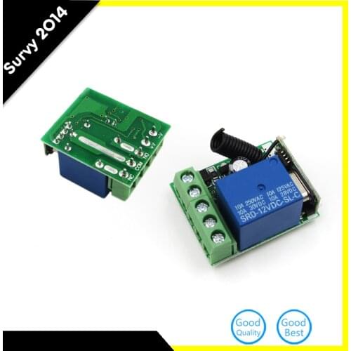 Mayitr DC12V 10A 1 Channel Receiver Wireless Relay RF 433MHz Remote Control Switch DIY Module