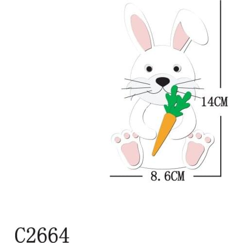 New rabbit Wooden Die Scrapbooking C2664 Cutting Dies Multiple Sizes