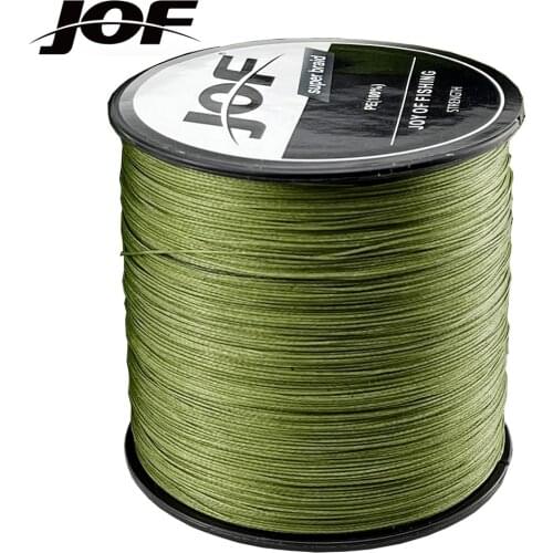 JOF 1000M 500M 300M 100% PE 4 Strand Braided Fishing Line Multifilament Fishing Line Super strong for Carp Fishing Wire