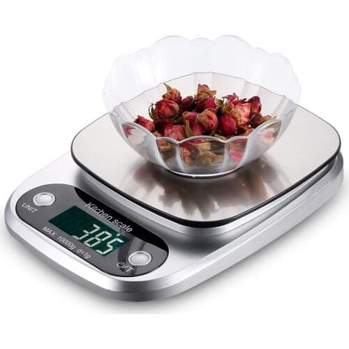 10kg/1g Stainless Steel Portable Balance Digital Kitchen Scale With LCD Electronic Postal Platform Baking Diet Food Weight