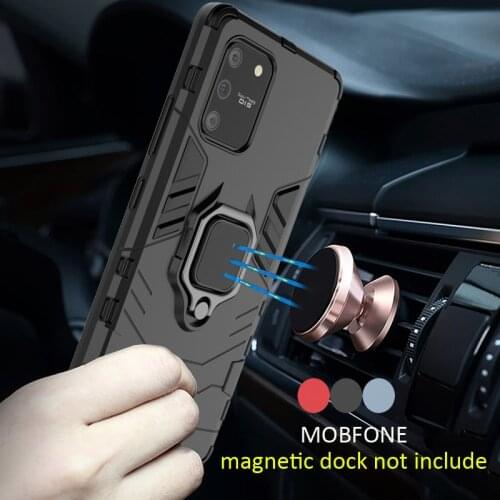 ShockProof Case For Coque Samsung Galaxy A51 A71 A11 A31 Metal Finger Ring Holder A42 A01 Core A21S A41 Rugged Armor Cover
