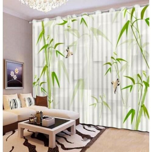 Custom Sheer Curtain Living room modern bamboo Curtains Living room Bedroom Children Room Curtains Custom any size