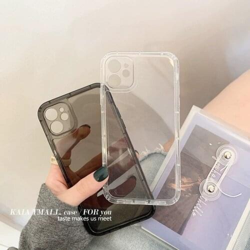 Transparent Camera Protection Phone Case For Apple iPhone 12 Promax 11 Mini XS XR 7 8 Plus SE Clear Shockproof Back Cover Fundas