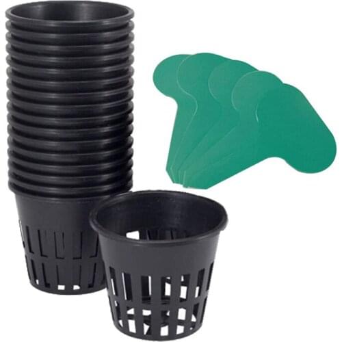 12pcs Mesh Pot Net Cup Basket Hydroponic System Garden Plant Grow Vegetable Cloning Foam Insert Seed Germinate Nursery JS22