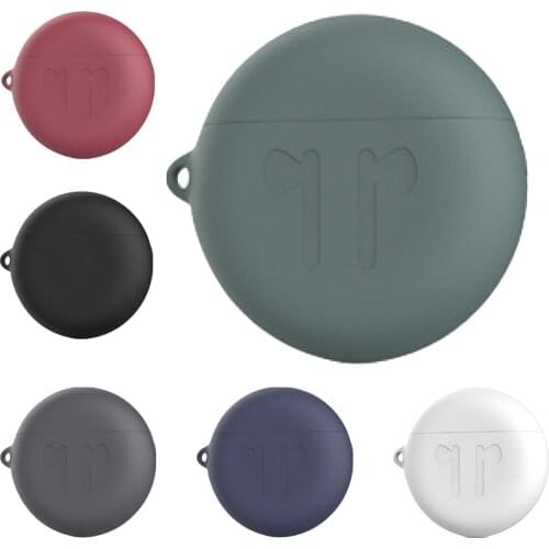 Oval Shape Silicone Case for HUAWEI Freebuds 3 Protective Case Cover Bluetooh Wireless Earphone Case Anti-lost Earbuds Box Case