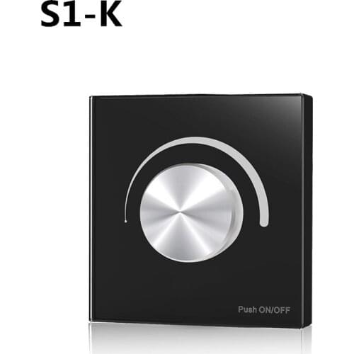 AC Triac Dimmer LED 220V 230V 110V Dimmable Knob Push Switch Controller for LED Bulb Light Lamps(White/Black)S1-K