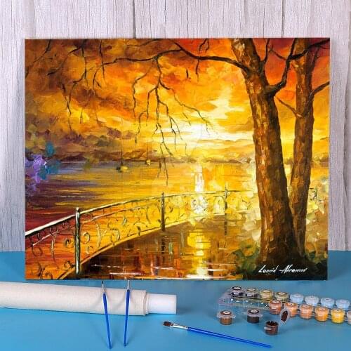 The Sweetness The Sun DIY Painting By Numbers Package Acrylic Paints 50*70 Oil Painting New Design For Kids Wall Handicraft