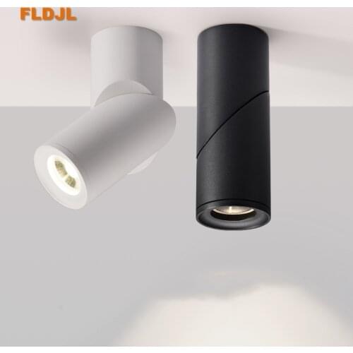 Dimmable Rotating LED Downlights 10W 15W 20W COB LED Lights AC110-220V LED Warm Cold White Indoor Lighting