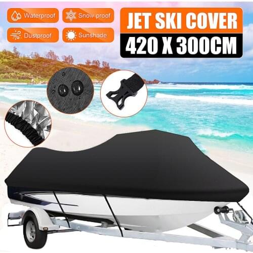 210D 420x300cm Waterproof Dustproof Sunscreen Jet Ski Watercraft Boat Cover For Yamaha WaveRunner EXR/VX Cruiser Sea Doo GTI