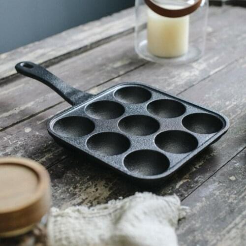 Japanese takoyaki cast iron octopus ball machine household barbecue plate mold quail egg pot non stick meatball pan