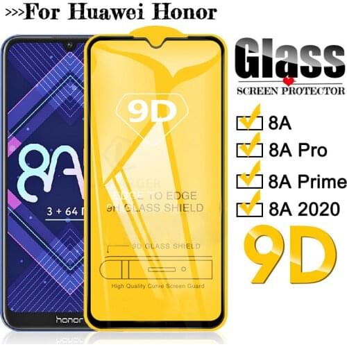 9D full glue Tempered Glass For Honor 8a pro prime 2020 Protective Glass Screen Protector For Huawei Honer Honor8a 8 A A8 8apro