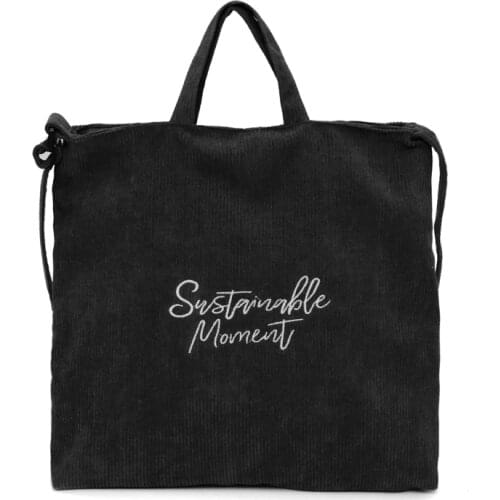 Women Canvas Shoulder Bag Corduroy Tote Ladies Casual Shopping Handbags For Female Messenger Korean Fashion Shopper Tote