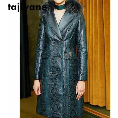 Raccoon Fur Dog Collar Real Genuine Leather Jacket Autumn Winter Coat Women Clothes 2021 Korean Sheepskin Down Coat Female T4794