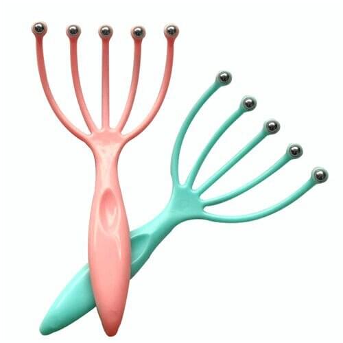 1PC Head Scalp Relaxation Massager Pain Relief Relax Spa Body Massager Stress Release Relaxing Five Finger Massager for Head