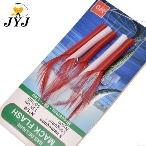 1pack fishing feather hooks cock feather sabiki baits fly fishing sabiki carp fishing tackle