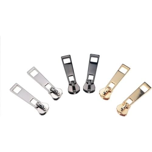 5/10 Pcs No. 5 # Resin Head Environmental Protection Metal Hanging Plating And Barrel Plating Polishing Zipper Head