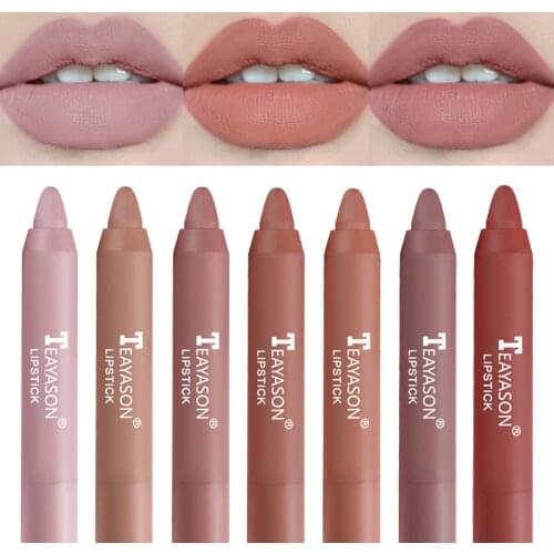 12 Colors Velvet Matte Lipsticks Pencil Waterproof Long Lasting Sexy Red Lip Stick Non-Stick Cup Makeup Lip Tint Pen Cosmetic