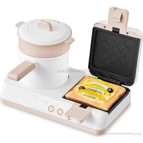 Sandwich Maker Small Household Heated Toaster Multi-function Frying Boiling Steaming 3-in-1 Breakfast Machine Removable Washable