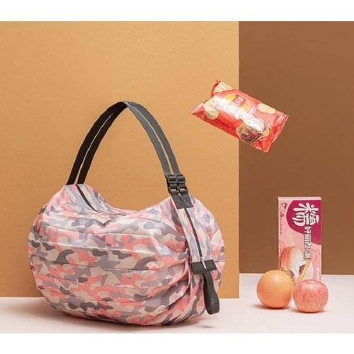 Eco-friendly foldable shopping bag, convenient travel bag, thick nylon handbag, supermarket shopping organ bag, large capacity