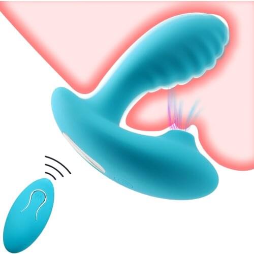 New Style Clitoris Sucking Vibrator 2-in-1 Dildo G Spot Vaginal Vibrating Remote Control Clit Suction Cup Masturbators Sex Toys