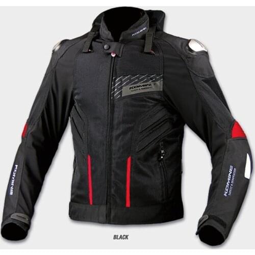 Komine Jk015 Jackets Motocross Metal Titanium Alloy Mesh Motorcycle Clothing Motorbike Black Jacket With Protector