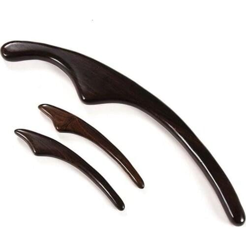 Natural Sandalwood Gua Sha Massage Stick Full Body Meridian Scraping Acupuncture Therapy Relaxation Solid Wood Shiatsu Massager