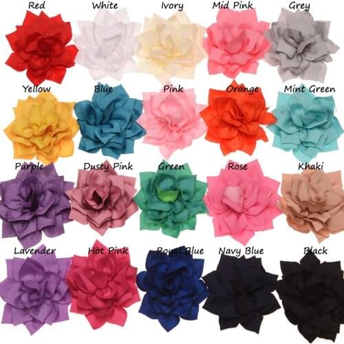 40pcs Fashion Lotus Sharp angled Flowers Fashion Hair Flower Home Decoration Flower Boutique Flower Accessories No Clips