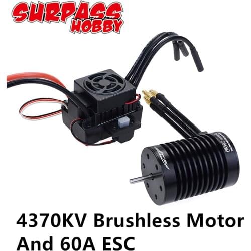 F540-V2 4370KV Brushless Sensorless Waterproof Motor 3.175mm+60A ESC For 1/10 RC Drift Racing Off-road Car Truck