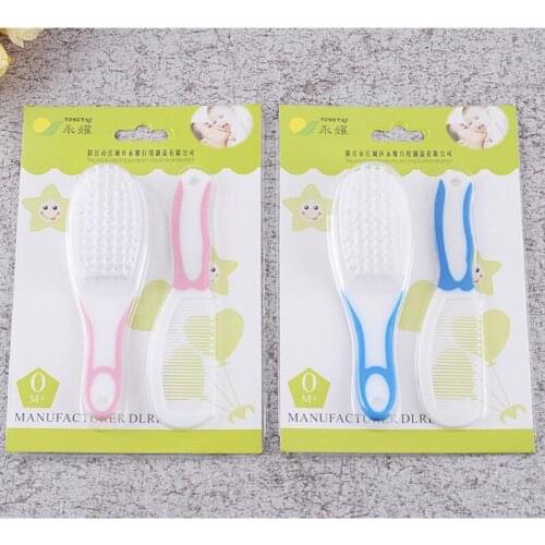 Newborn baby brush Hairbrush Sets Portable Soft Head Massager Baby Comb
