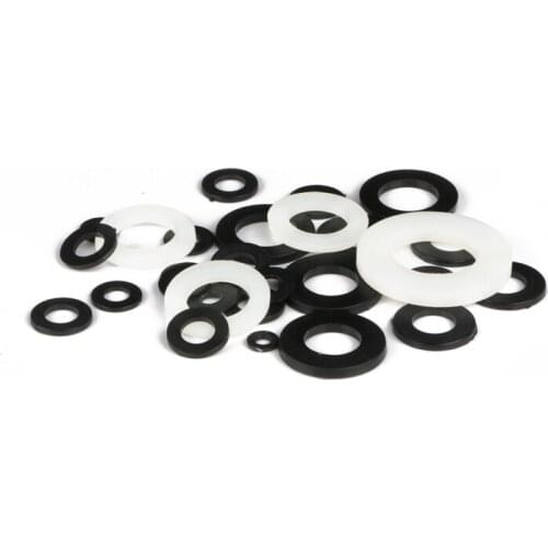 100-50pcs Nylon Washer m2 m2.5 M3 M5 M8 M10 Plastic Seals Spacer Plated Flat PA66 Insulation Plain Round O Ring Gasket