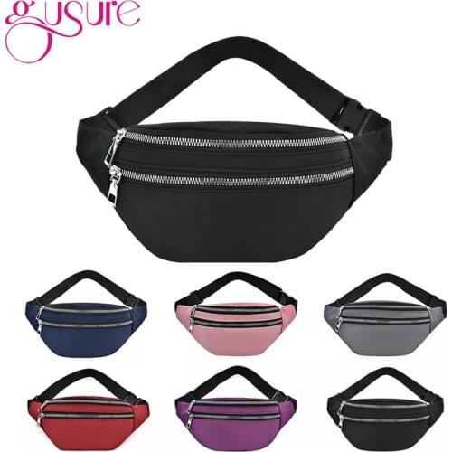 Gusure 2021 New Fanny Pack Women Banana High Quality Oxford Waist Bags Ladies Fashion Banana Bum Bag Travel Crossbody Chest Bags