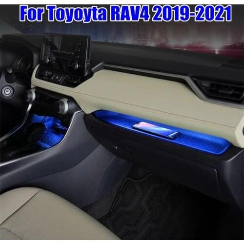 For Toyota RAV4 2019 2020 2021 Instrument Dashboard Panel Trim Atmosphere Light For Toyota RAV4 Prime Car Side Driver Lamp Strip