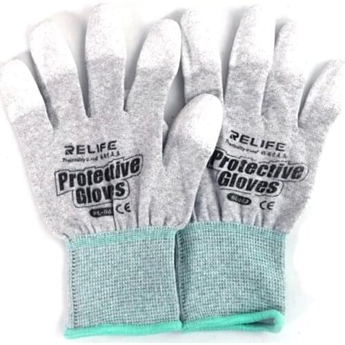 RL-063 Anti Static Glove PC Computer Safe Universal Work Gloves Electronic Anti Skid For Finger Protection Phone Repair Tools