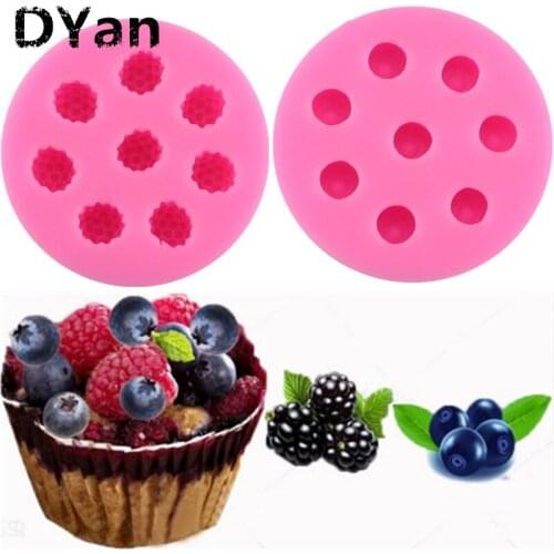 Sugarcraft Blueberry Raspberry Silicone Fondant Mold Cake Decorating Tools Cupcake Chocolate Gumpaste Moulds A1300
