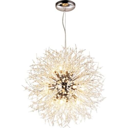 Modern led Pendant lights living room Round crystal lamp bedroom Restaurant spherical Crystal pendant lamp hanging lights indoor