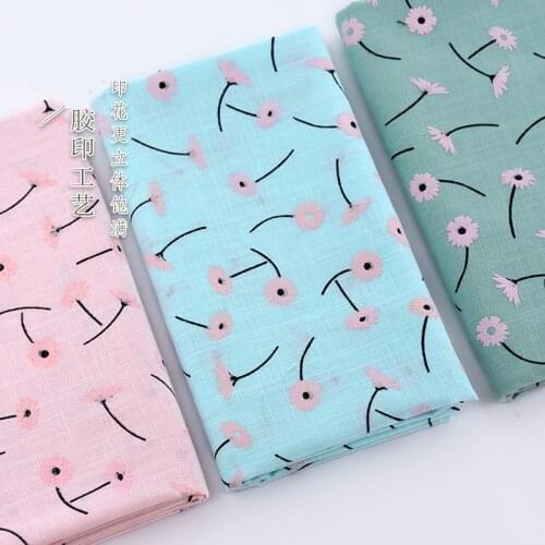 Pure Cotton Flower Printed Fabrics For Sewing Dress Baby Clothes Soft Smooth Offset Printed Gauze Vestidos 50X145cm