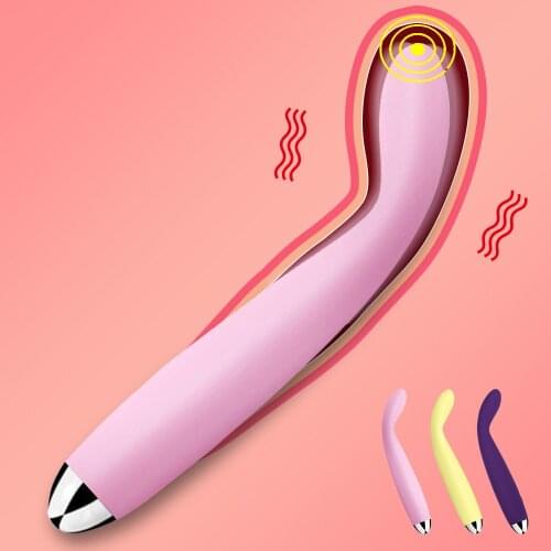 G spot Wand Vibrator with Curved Tip Waterproof Multi Speed Sex Toy for Women Silicone Waterproof USB Recharge AV Stick Vibrator