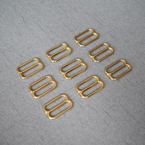 Gold 25mm Metal Buckle for Bag Backpack Webbing Straps Slider Tri Glide Adjust Clasps DIY Crafts Accessories 25BXK-J